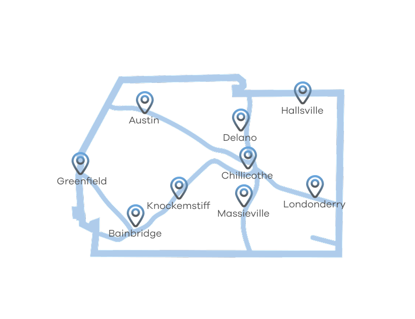 Ross County service area map